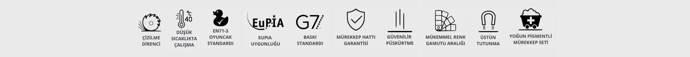 Sertifikalı boya ve baskı standardı